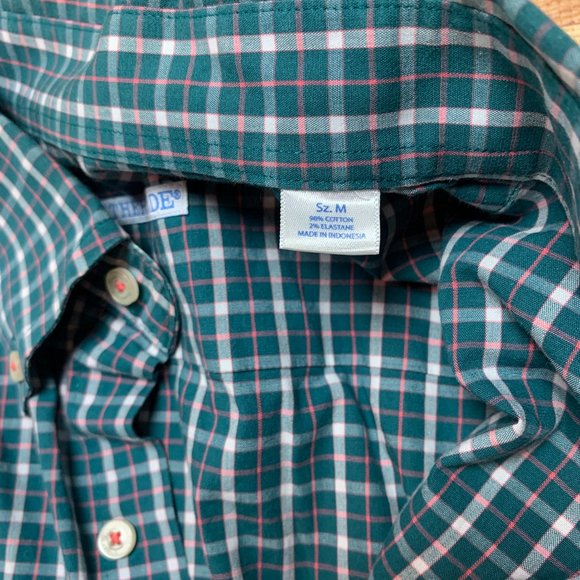 Southern Tide Shirt Green Mens Medium Plaid/Check Long Sleeve Button Down - Picture 5 of 14